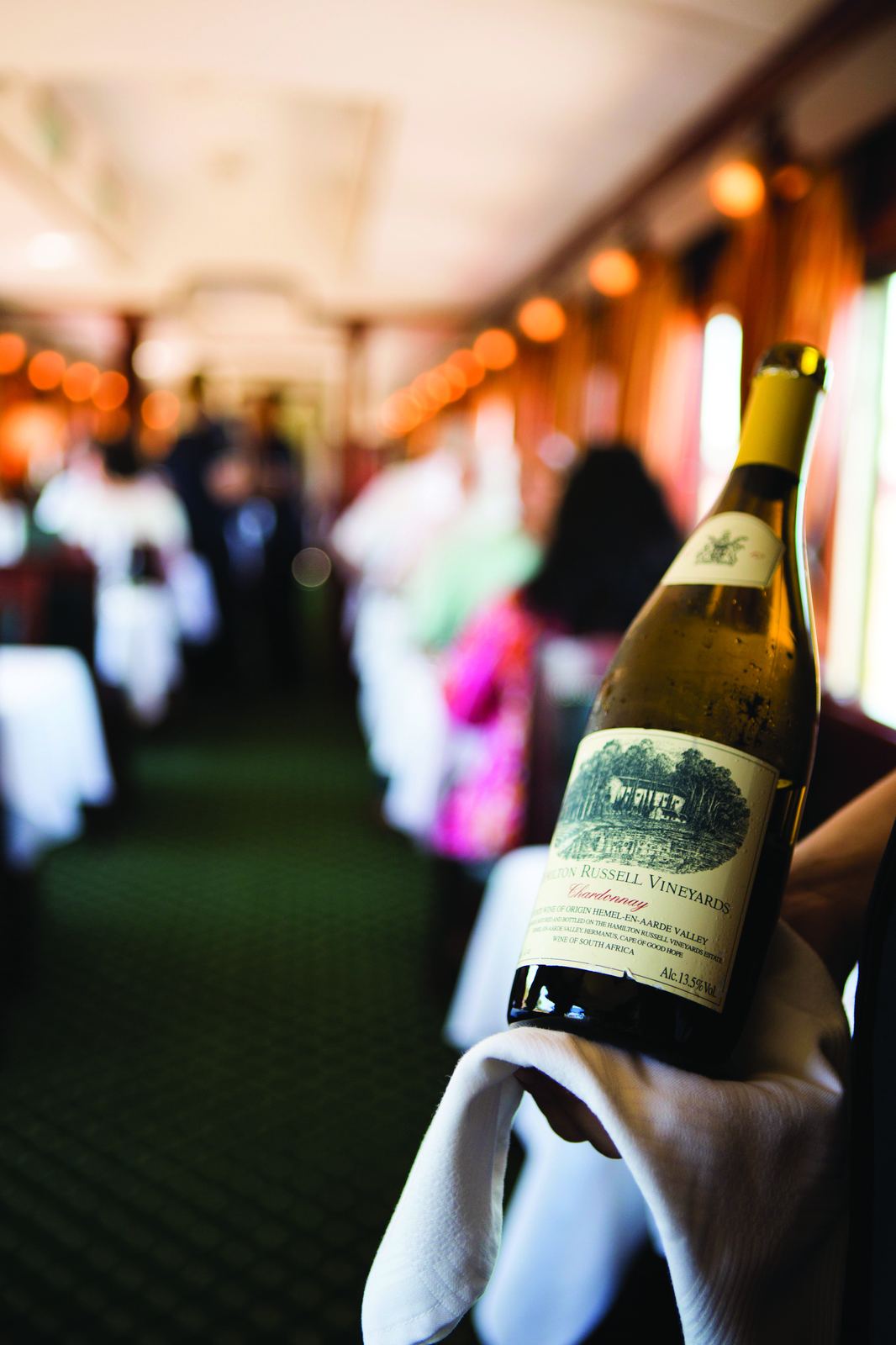 Vinservice ombord — sydafrikanske vine inkluderet